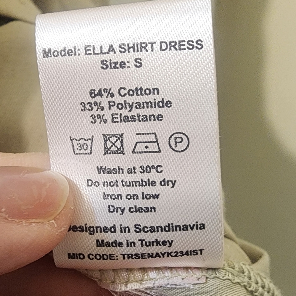 OW Collection Ella Shirt‎ Dress, Tan, Size Small. - Picture 7 of 11